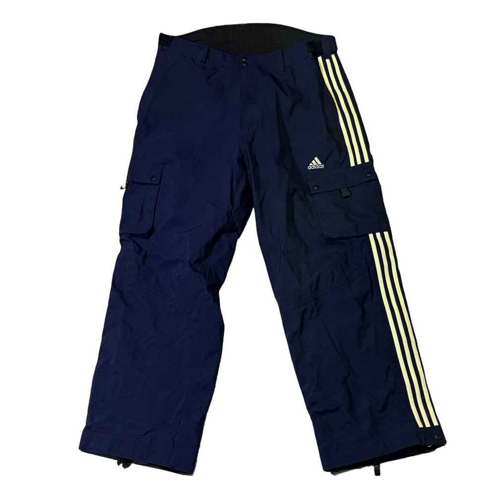 Adidas mens L Large blue Entrant Dermizax nylon vintage rare snowboard pants